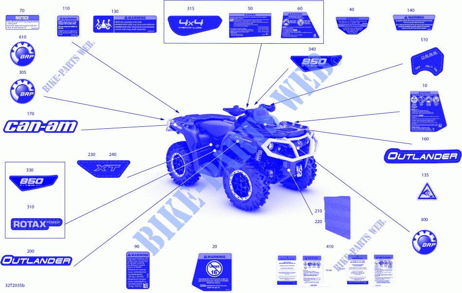 Decals   XTP for Can-Am OUTLANDER NORTH EDITION 850 2020