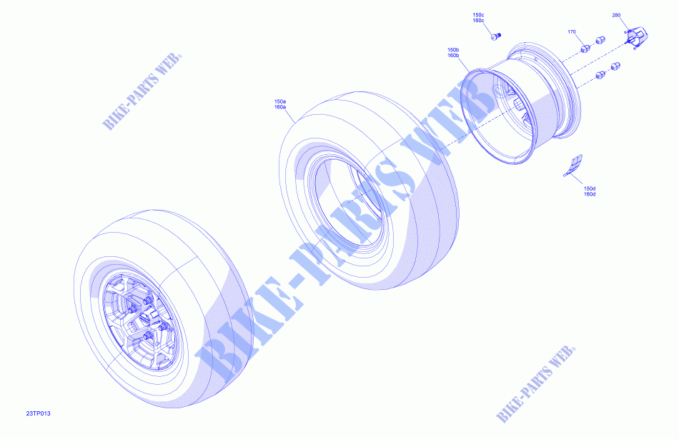 Drive   Rear Wheels   XT   NO MAX   International for Can-Am OUTLANDER 1000R 2016
