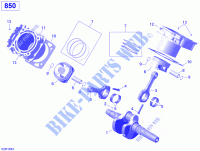 Crankshaft, Piston and Cylinder   850 EFI for Can-Am OUTLANDER X MR 850 2016