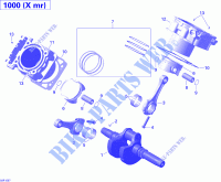 Crankshaft, Piston And Cylinder _02R1507 for Can-Am OUTLANDER X MR 1000 2015