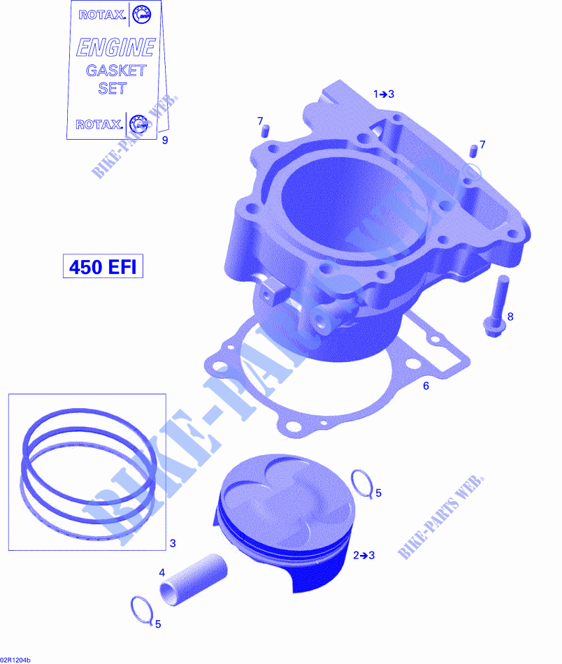 Cylinder And Piston for Can-Am DS 450 2014