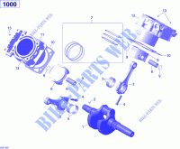 Crankshaft, Piston And Cylinder for Can-Am OUTLANDER 1000 2014
