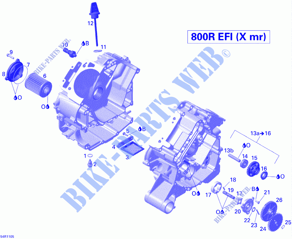 Engine Lubrication for Can-Am OUTLANDER X MR 800R 2011