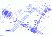 Crankshaft, Piston And Cylinder V1_STD, XT, XTP for Can-Am OUTLANDER 800R 2010