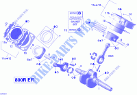 Crankshaft, Piston And Cylinder for Can-Am OUTLANDER 800R 2009