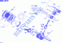 Crankshaft, Piston And Cylinder for Can-Am OUTLANDER XT 650 2008