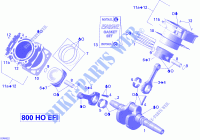 Crankshaft, Piston And Cylinder for Can-Am OUTLANDER 800 2008