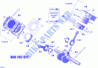 Crankshaft, Piston And Cylinder for Can-Am OUTLANDER XT 800 2008