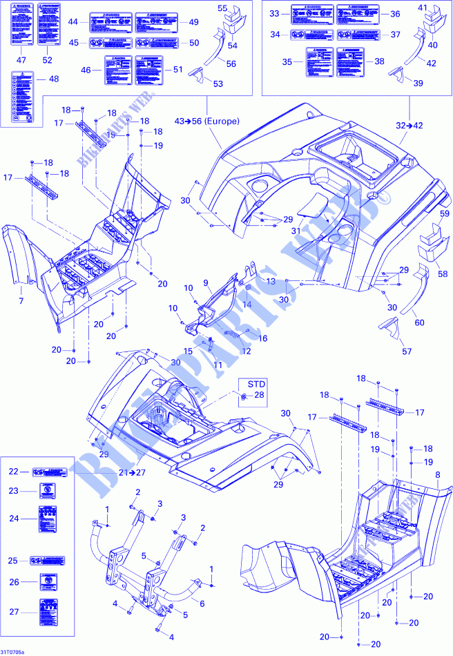 Body And Accessories 1, STD for Can-Am OUTLANDER MAX 800 2007