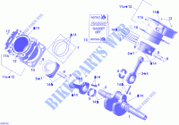 Crankshaft, Piston And Cylinder for Can-Am OUTLANDER MAX XT 500 2007