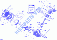 Crankshaft, Piston And Cylinder for Can-Am OUTLANDER MAX XT 800 2006