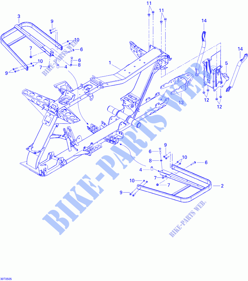 Frame for Can-Am OUTLANDER 4X4 400 2005