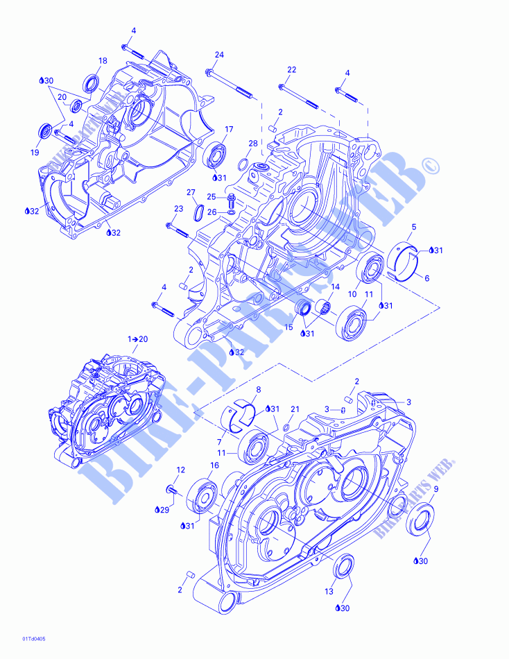 Crankcase for Can-Am QUEST XT 650 2004