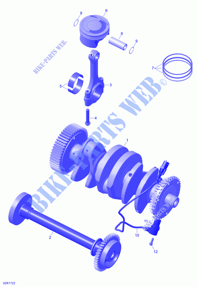 ROTAX   Crankshaft, Pistons and Balance Shaft for Can-Am SPYDER RT LIMITED DARK EDITION (BUILT AFTER 09/2020) 2021