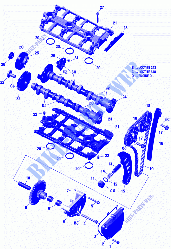 Valve Train for Can-Am SPYDER F3 S SM6 2019