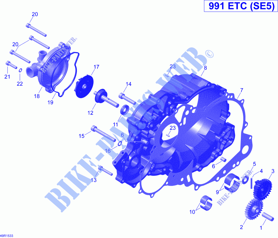 Clutch Cover And Water Pump for Can-Am SPYDER ST LIMITED SE5 2015