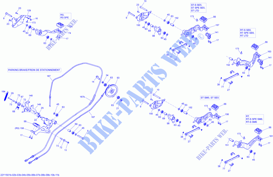 Hydraulic Brake Pedal_22Y1510b for Can-Am SPYDER RS-S SM5 2015