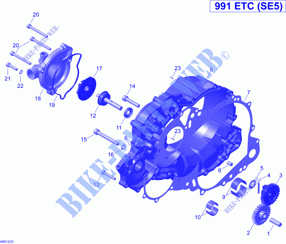 Clutch Cover And Water Pump for Can-Am 00- Model Numbers SE5_00Y1511 2015