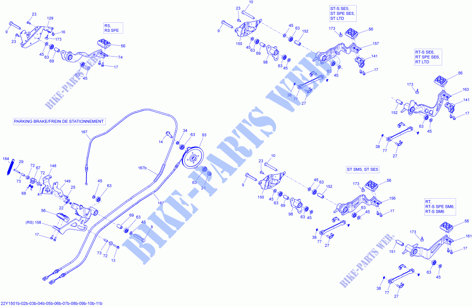 Hydraulic Brake Pedal_22Y1511b for Can-Am 00- Model Numbers SE5_00Y1511 2015