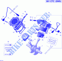 Cylinder And Piston for Can-Am SPYDER RS-S SM5 2014