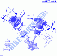 Cylinder And Piston for Can-Am SPYDER ST SM5 2014