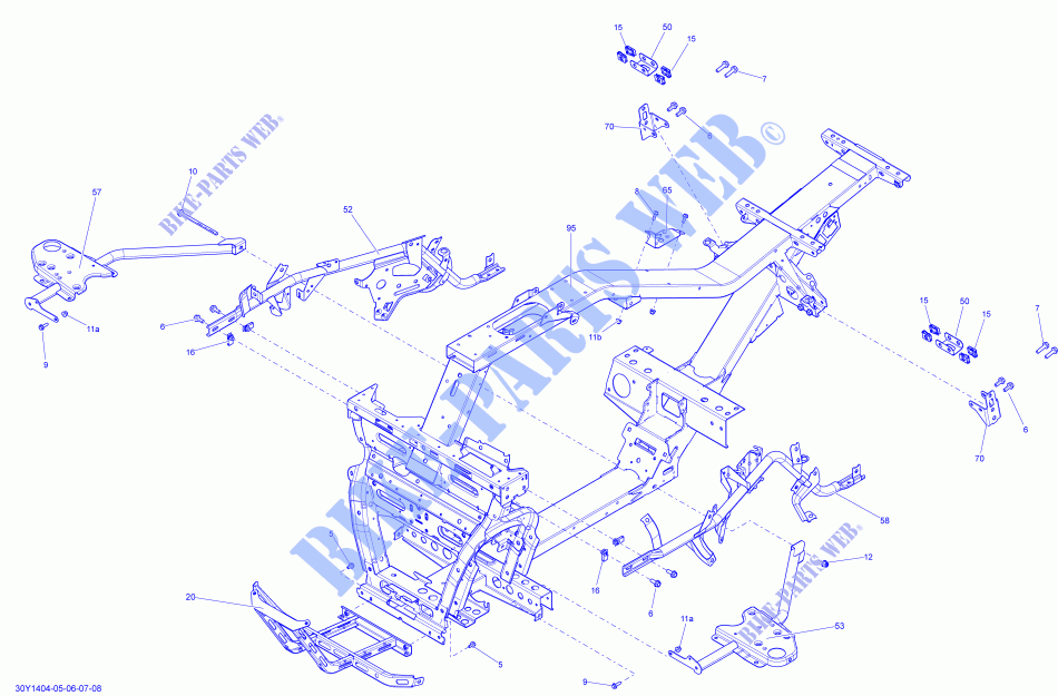 Frame _30Y1407 for Can-Am SPYDER RS SE5 2014