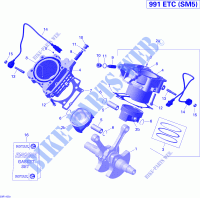 Cylinder And Piston for Can-Am SPYDER RS SM5 2014