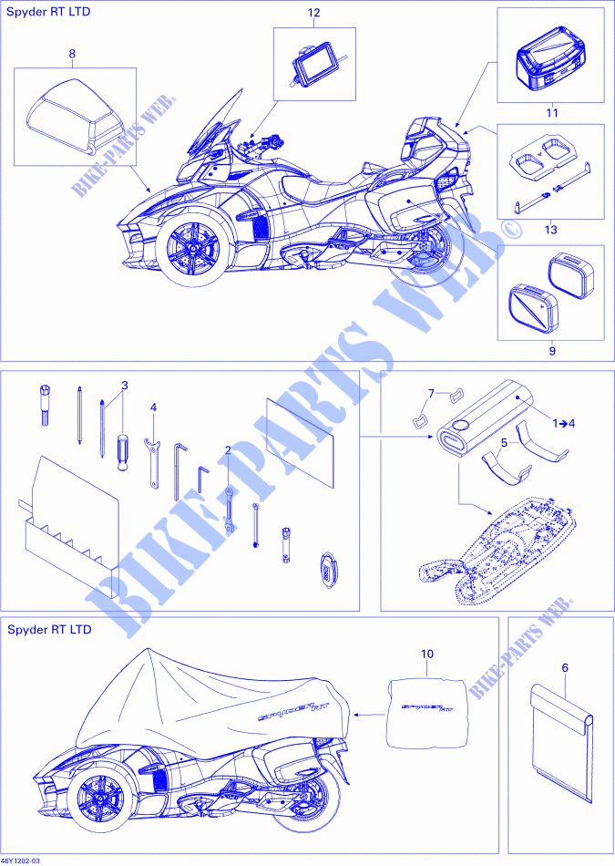 Utilities for Can-Am SPYDER RT SM5 2012
