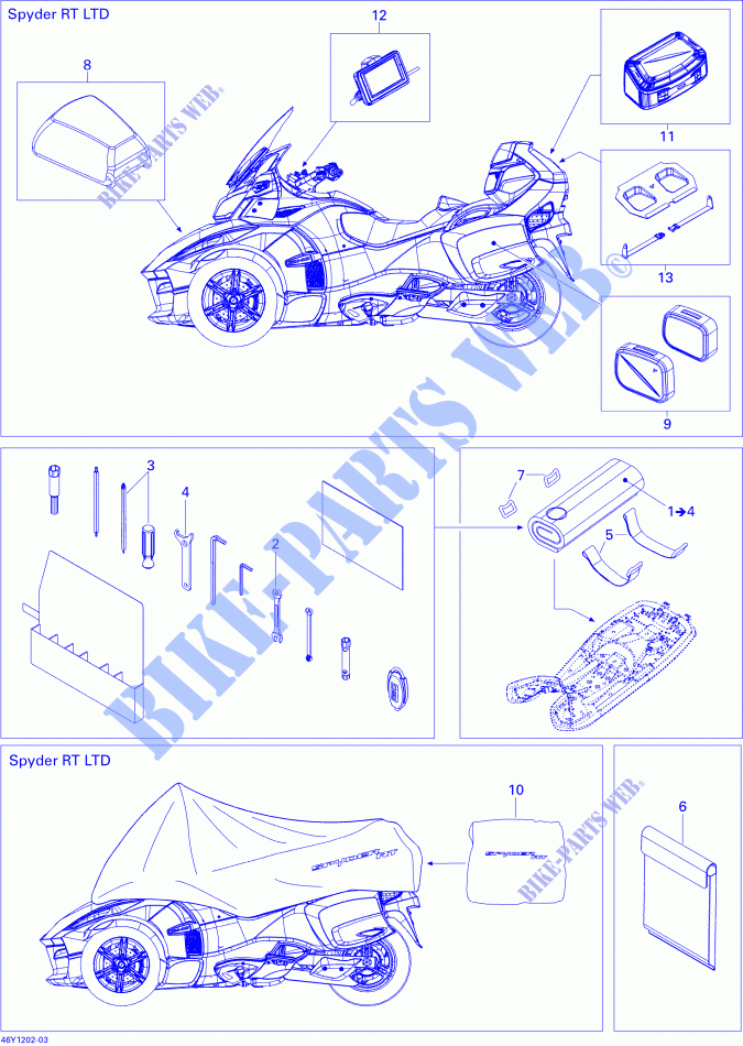 Utilities for Can-Am SPYDER RT SE5 2012