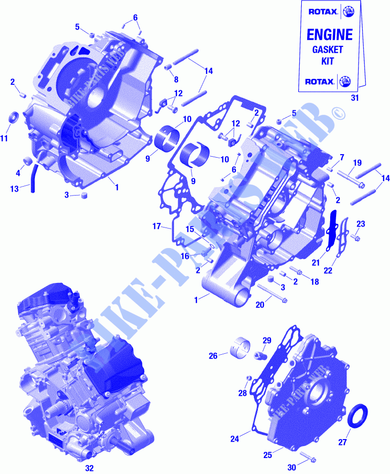 Rotax   Crankcase for Can-Am DEFENDER MAX CAB LIMITED HD10 2021