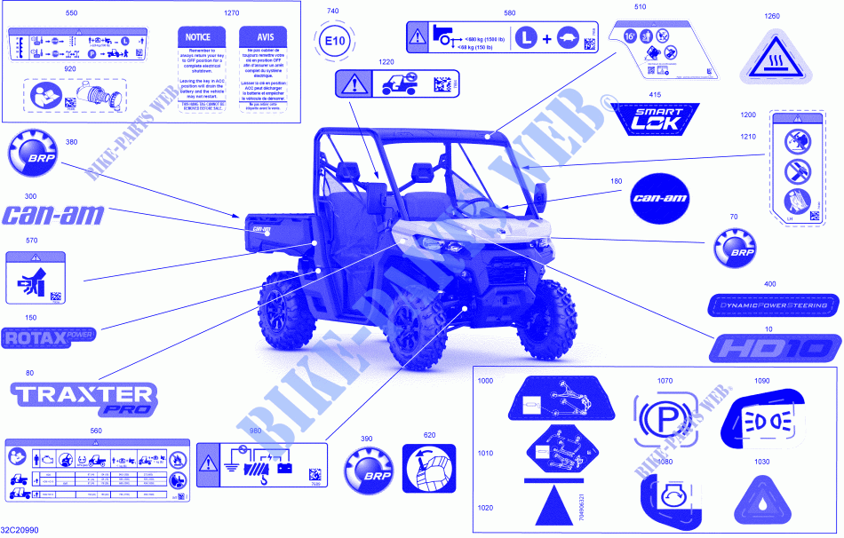 Decals   PRO for Can-Am TRAXTER HD10 T 2020