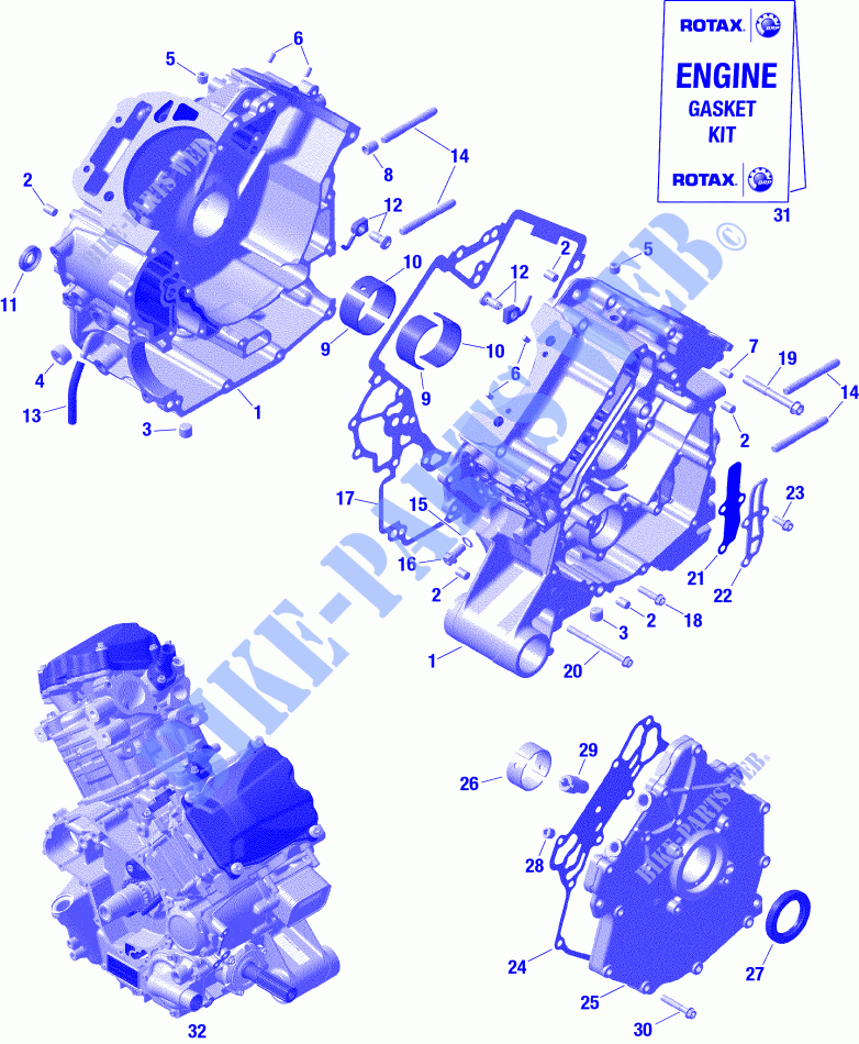 Engine   Crankcase   HD10 for Can-Am TRAXTER HD10 T 2020