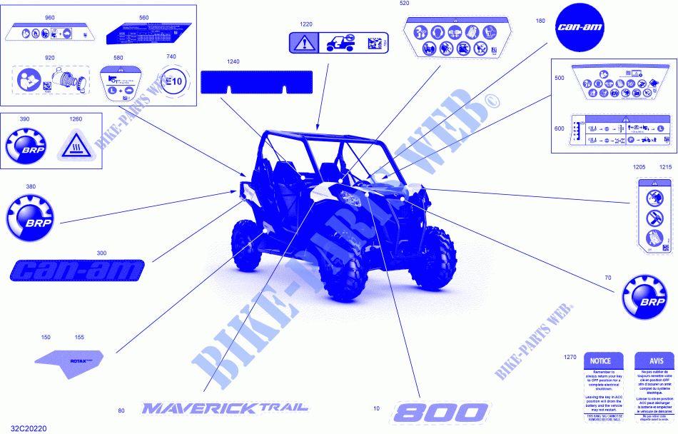 Decals   BASE for Can-Am MAVERICK TRAIL 800 2020