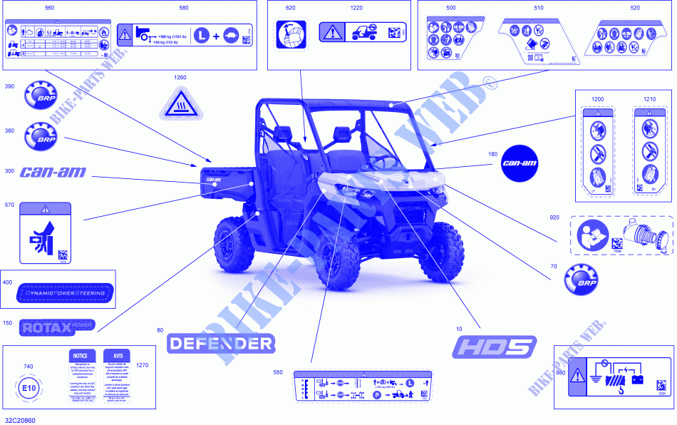 Decals   BASE for Can-Am DEFENDER HD5 2020