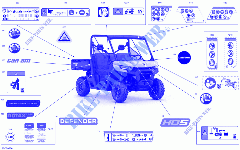 Decals   DPS for Can-Am DEFENDER HD5 2020