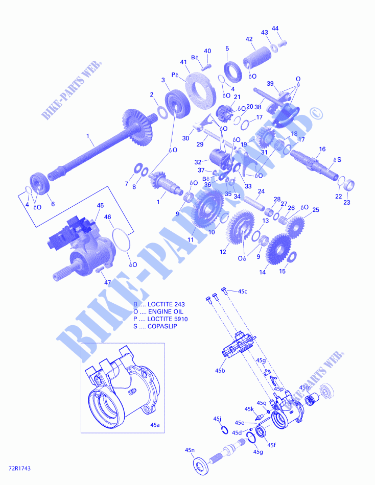 Gear Box And Components for Can-Am TRAXTER HD5 T 2019