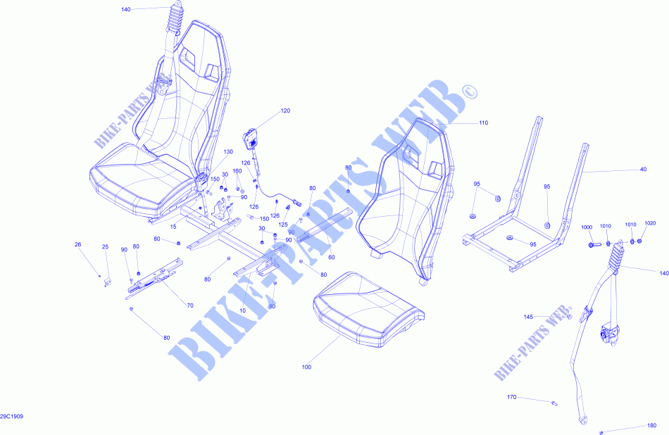 Seat for Can-Am MAVERICK SPORT 1000 2019