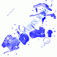 01  ROTAX   Air Intake Manifold And Throttle Body for Can-Am Maverick Trail 700 DPS 2024