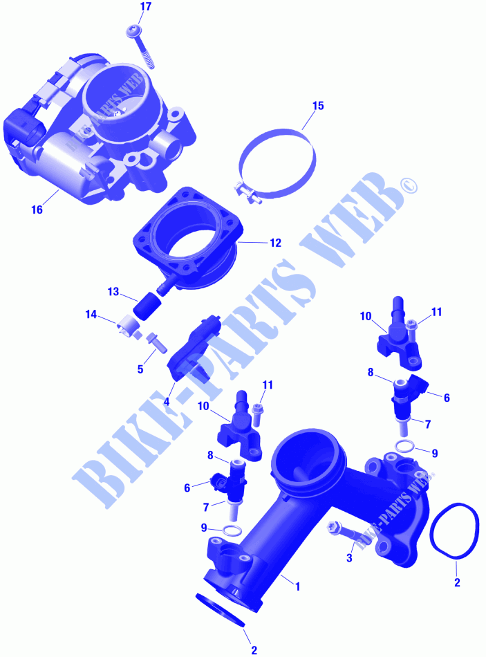 01  ROTAX   Air Intake Manifold And Throttle Body for Can-Am Outlander X MR 1000R EFI 4X4 2024
