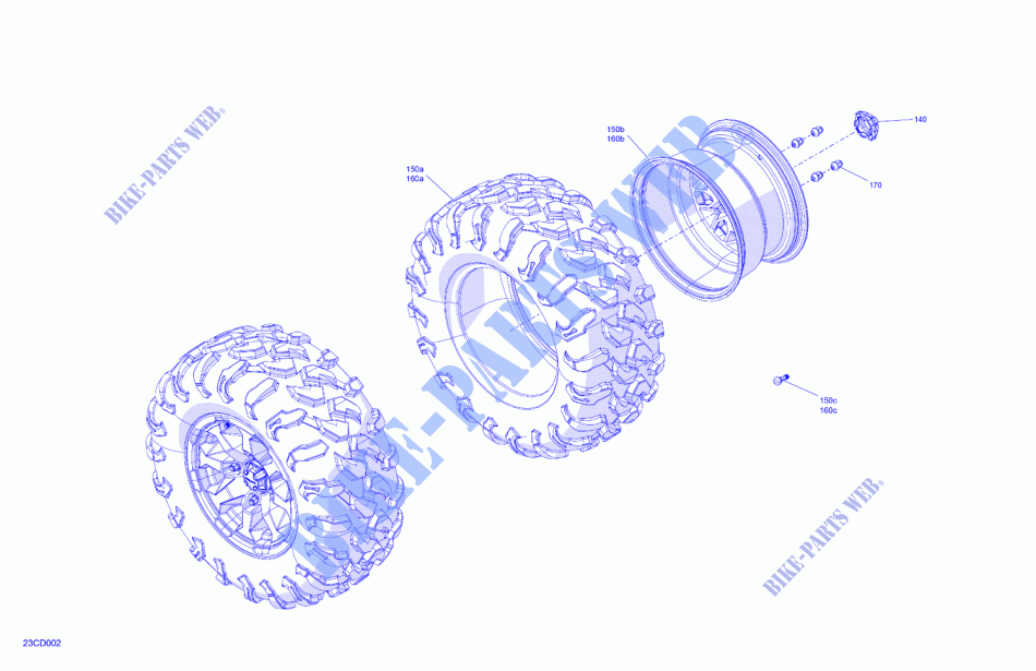 04  Drive   Rear Wheels for Can-Am Traxter XU HD9 2024