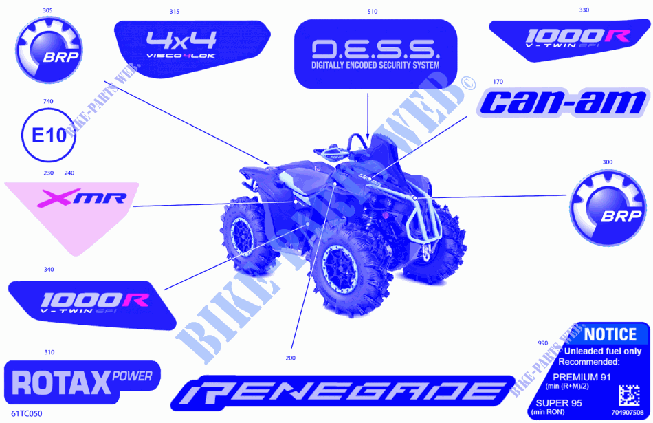 07  Body   Decals for Can-Am Renegade XMR 1000R 2023